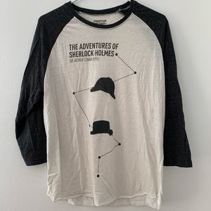 3/$15 Sherlock Holmes baseball 3/4 sleeve shirt